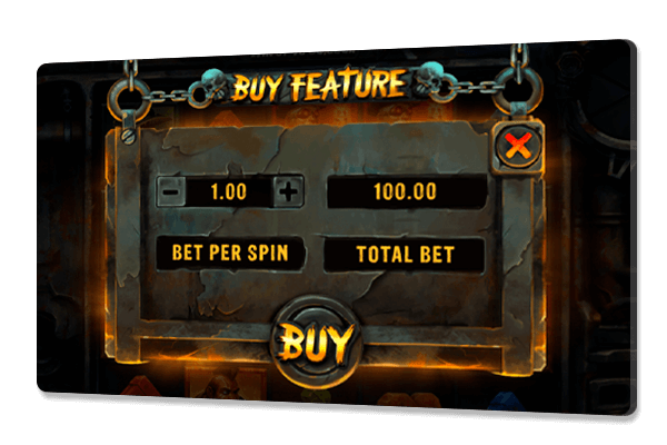 Feature Buy function at the Tsars Casino Pokie